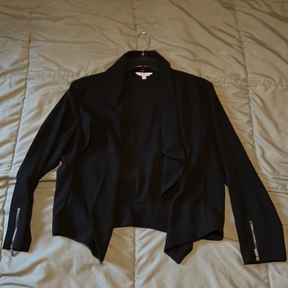 Candies flyaway cardigan black blazer spring lightweight professional sz large